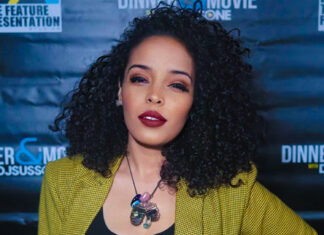 Celebrity Wardrobe Stylist Pilar Scratch attends DJ Sus One Dinner & a Movie